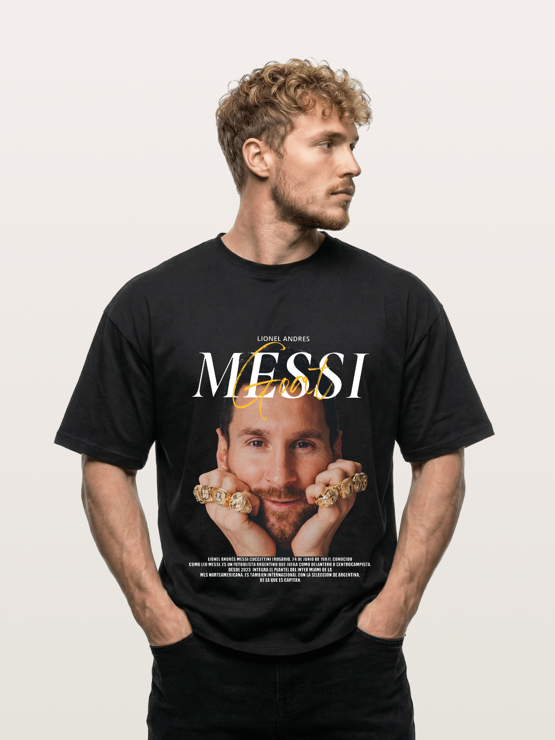 Messi GOAT Champion Rings Gildan T-shirt