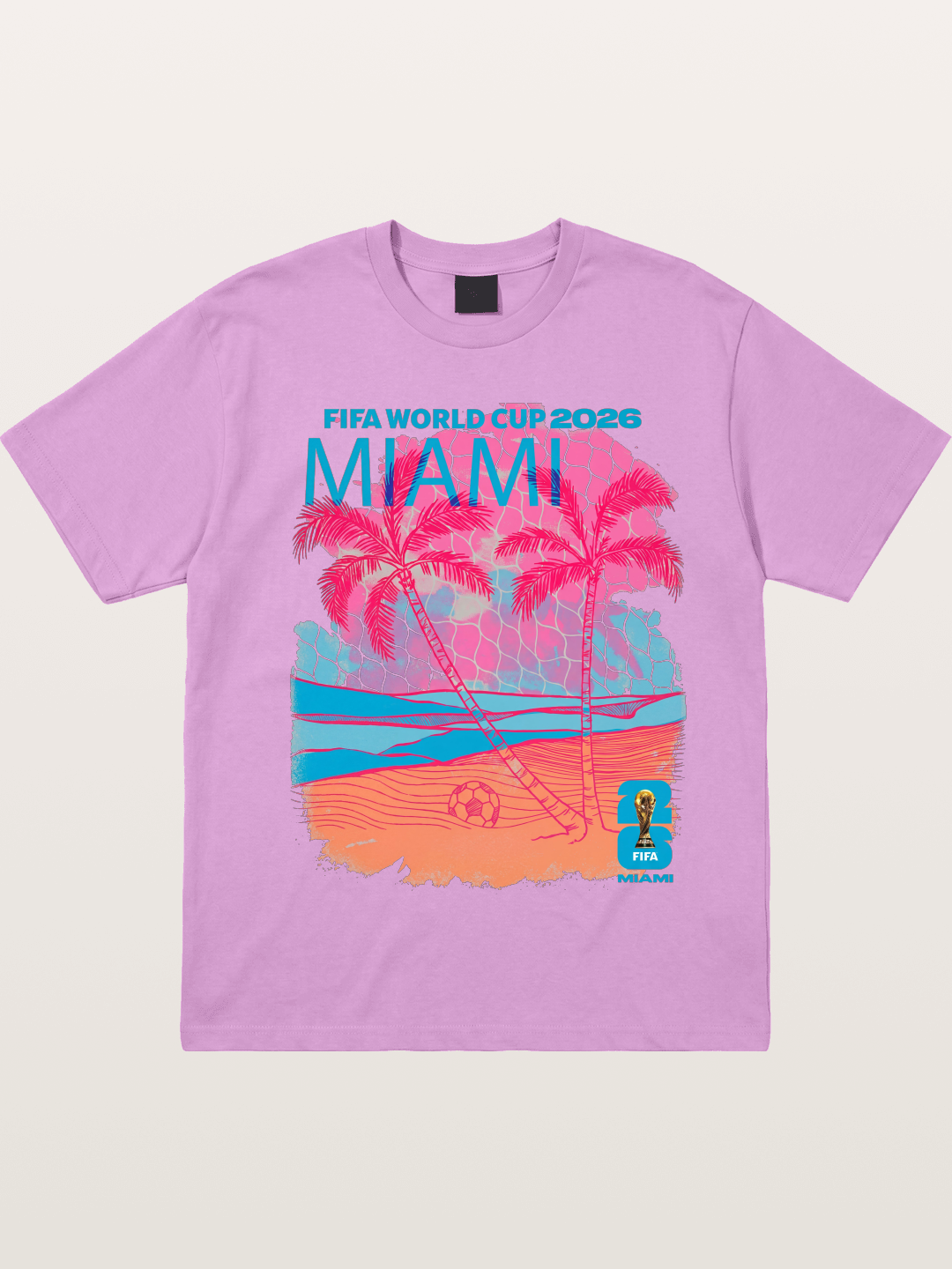 Miami WC 2026 Tropical Sunset Beach Gildan T-shirt