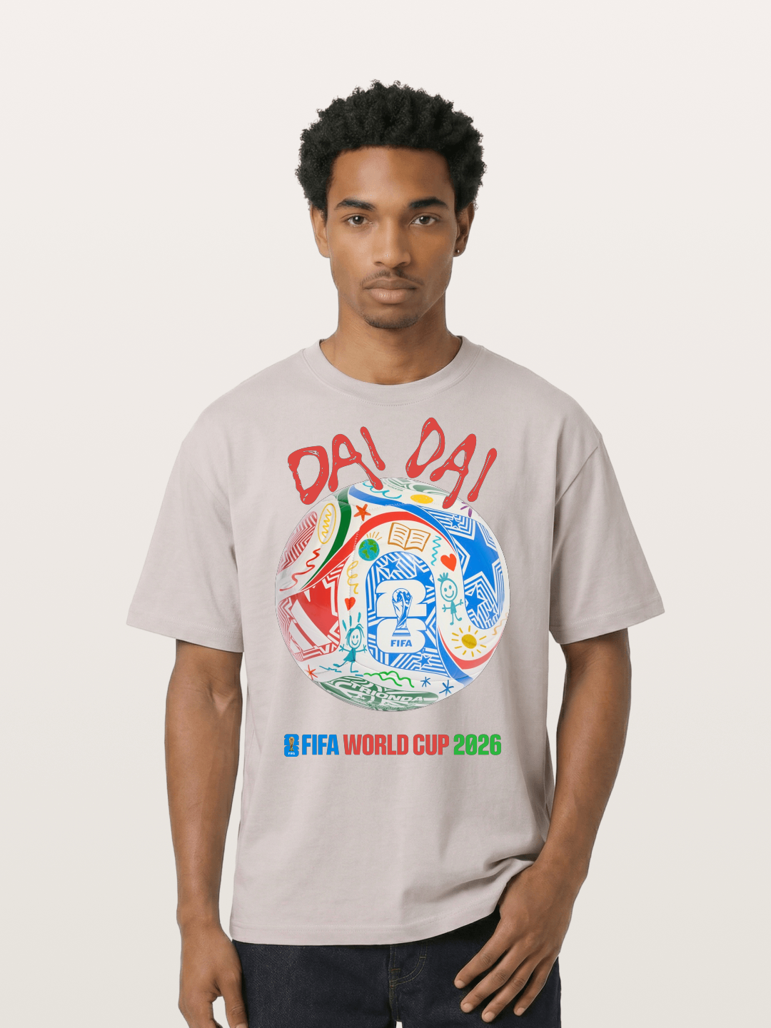 FIFA World Cup 2026 Doodle Soccer Ball Cotton T-shirt