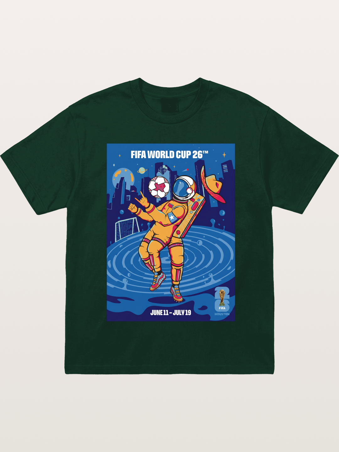 WC 2026 Astronaut Soccer Player Gildan T-shirt