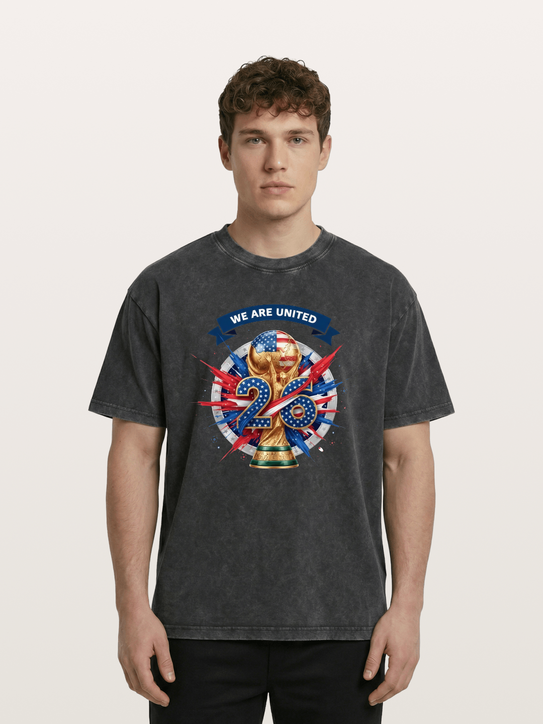 2026 WC We Are United Print Washed T-shirt