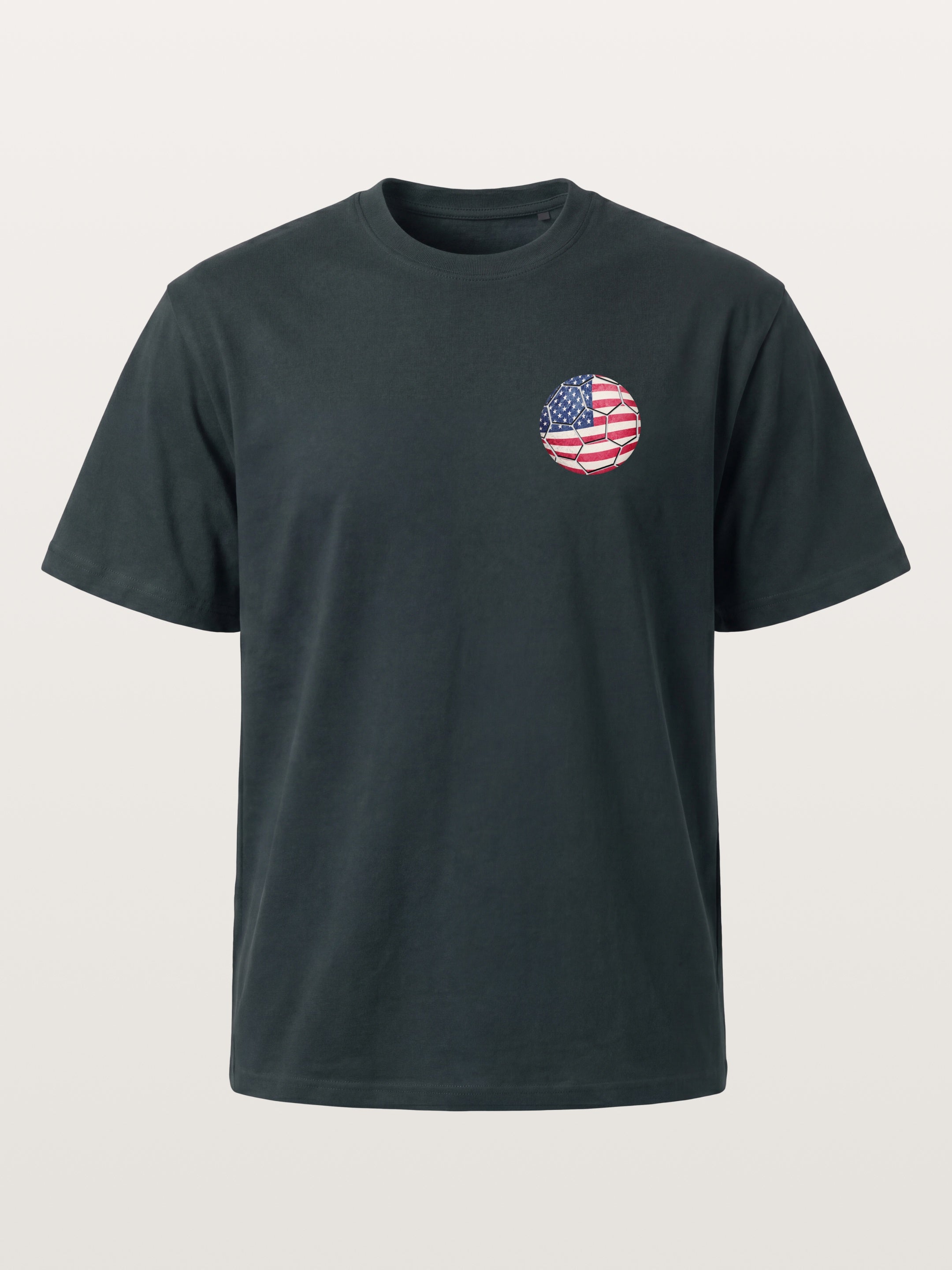 USA Flag Soccer Ball Art Gildan T-shirt