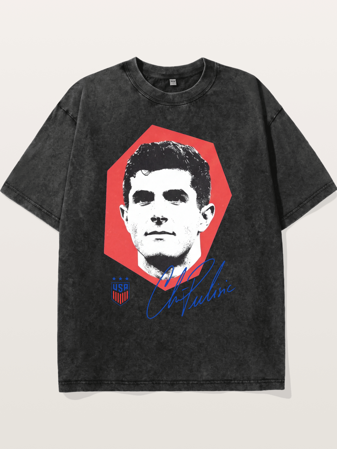 Christian Pulisic Octagon Signed Mark Washed T-shirt