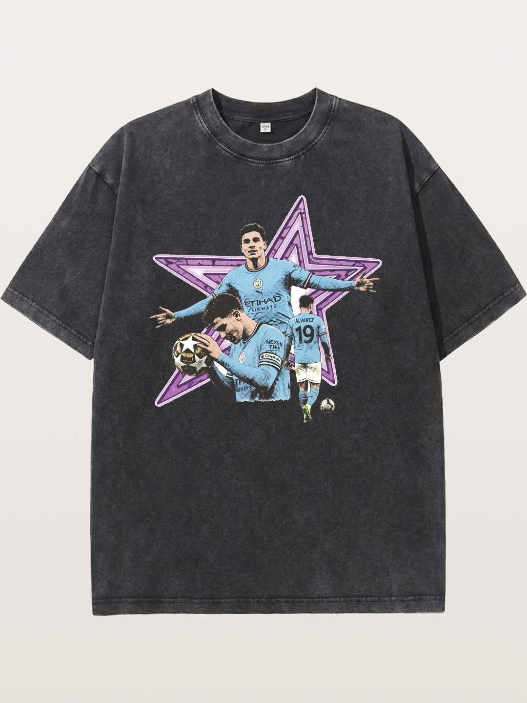 Manchester City Star Collage Washed T-shirt