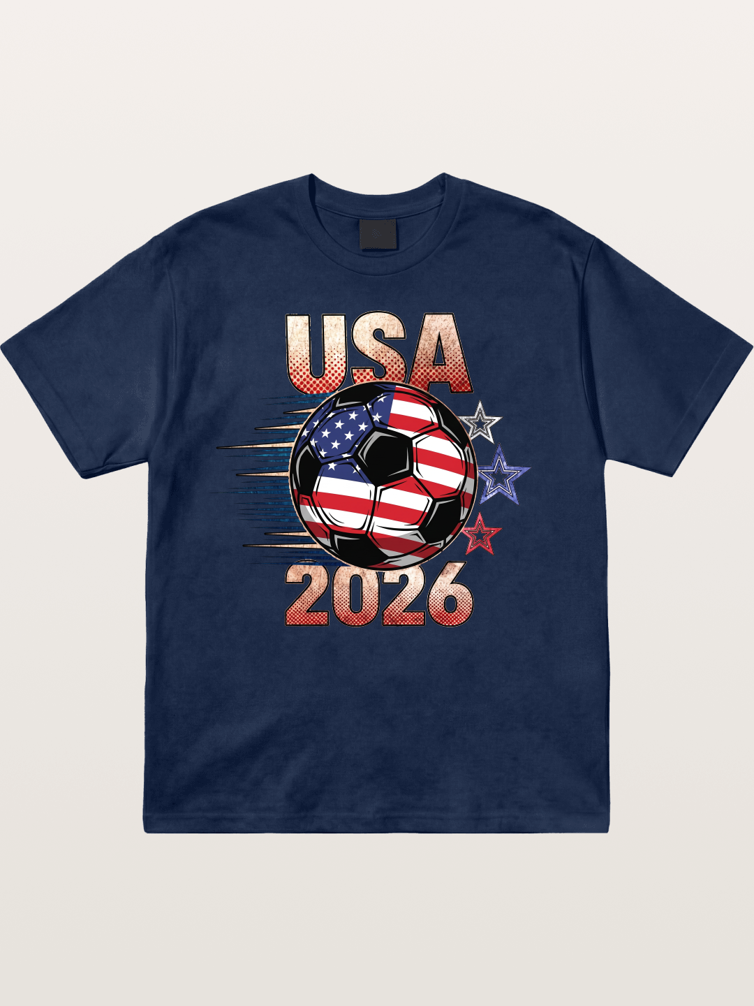 USA 2026 American Flag Soccer Ball Cotton T-shirt