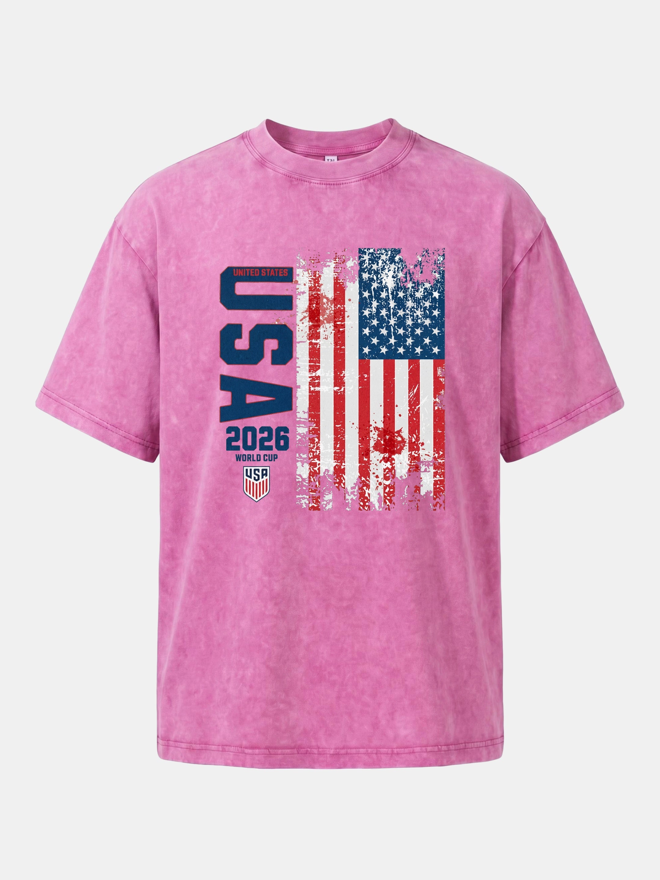 USA 2026 World Cup Grunge Print Washed T-shirt