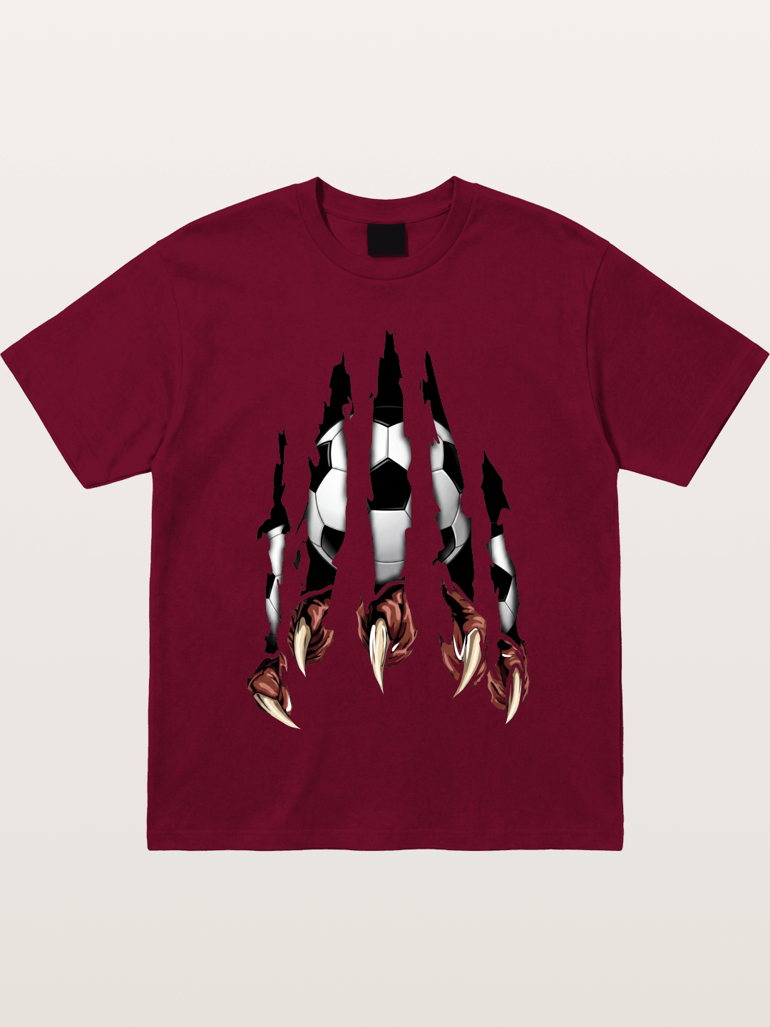 Claw Tear Soccer Reveal Print Gildan T-shirt