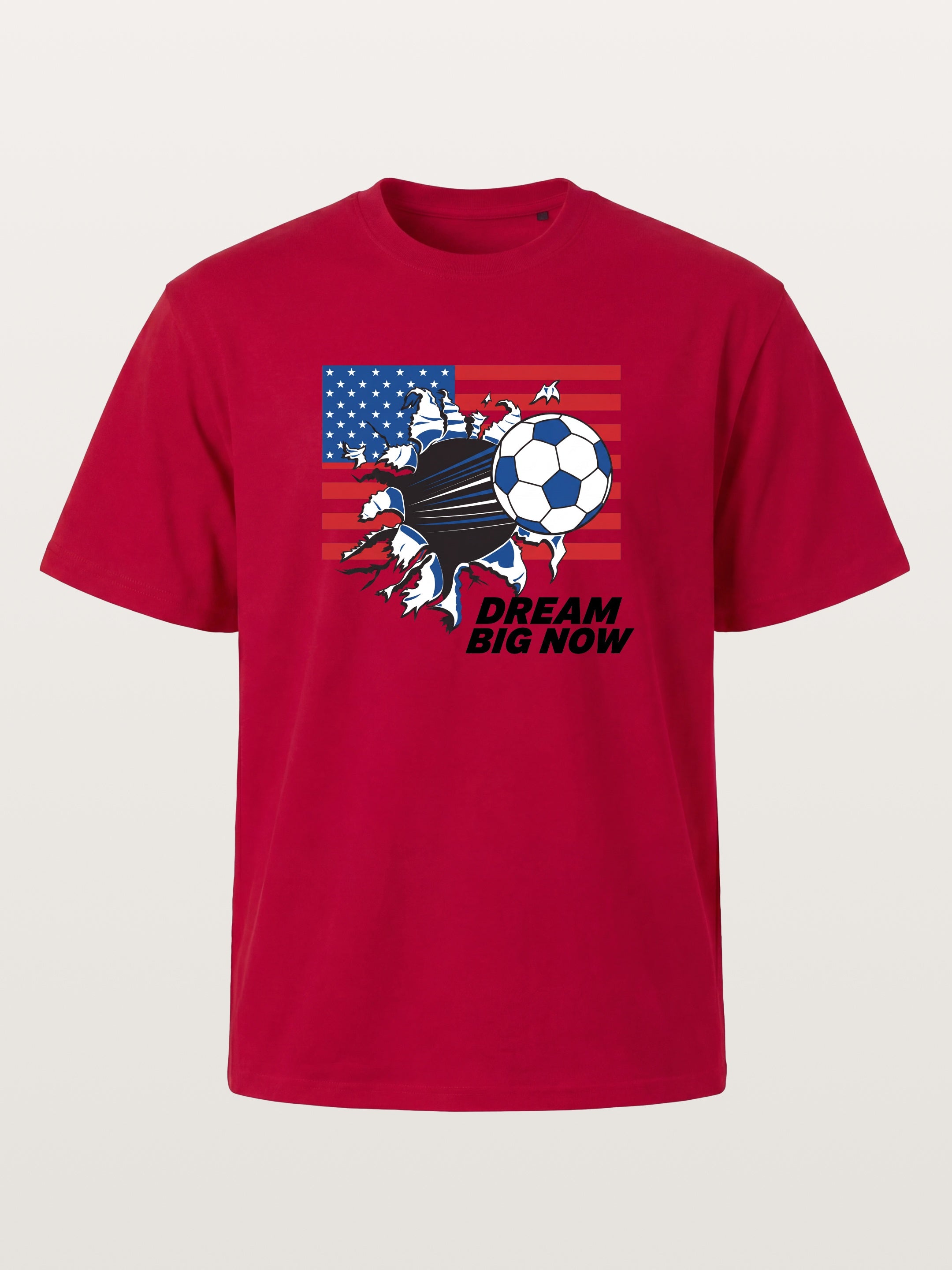 Torn Flag Soccer Explosion Design Gildan T-shirt