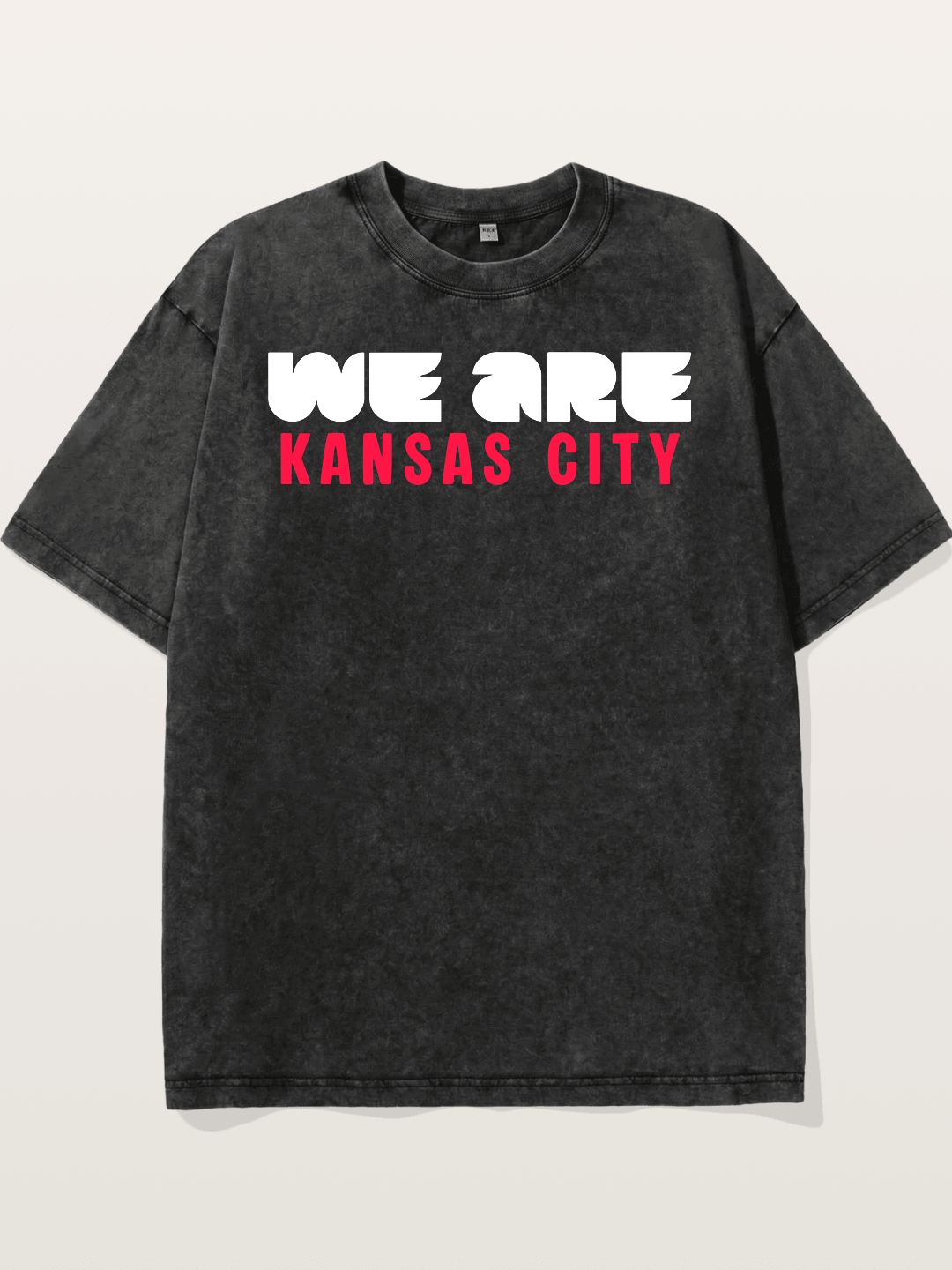 Kansas City Red Block Letters Washed T-shirt