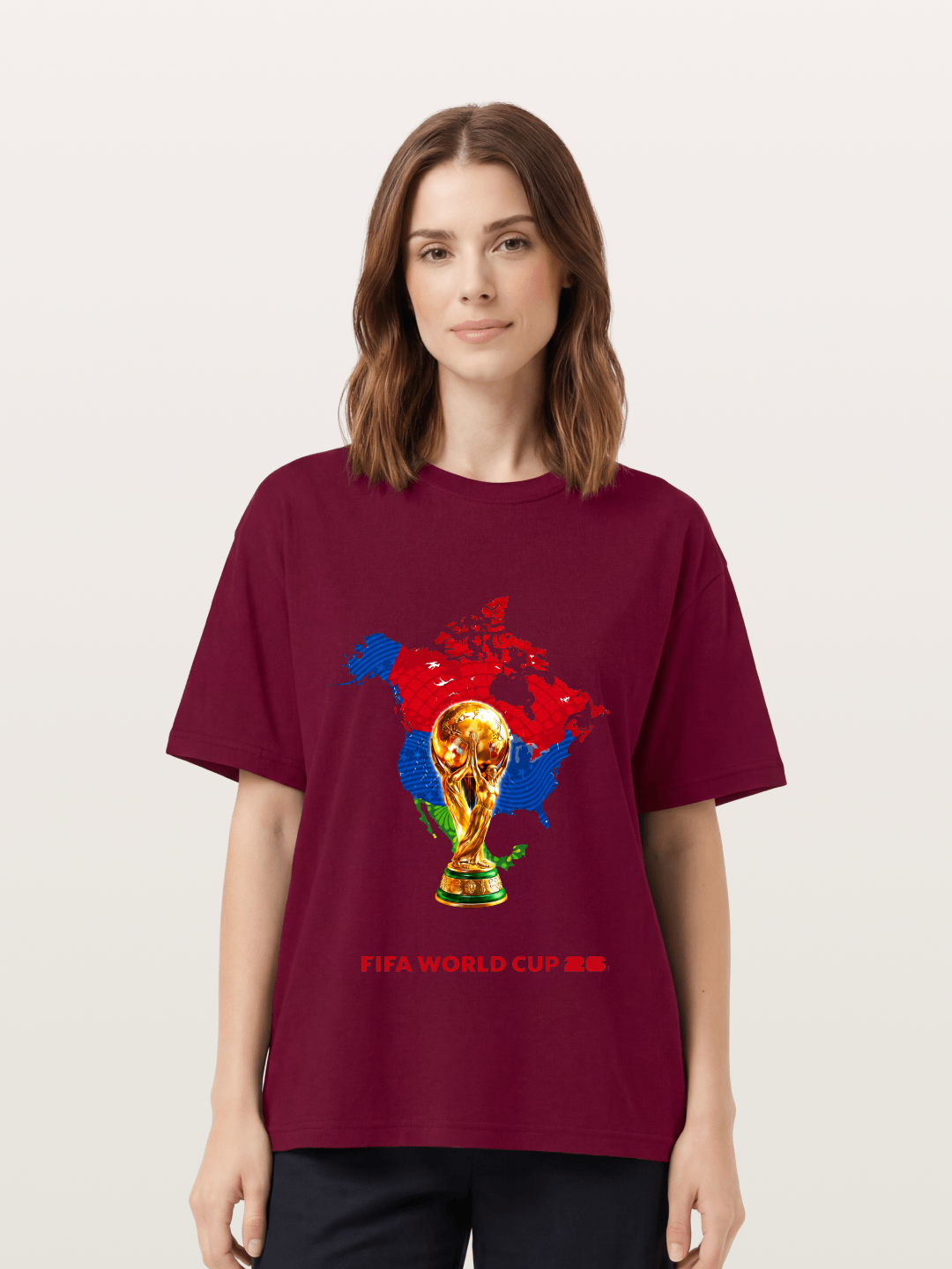World Cup Trophy & Americas Map Gildan T-shirt