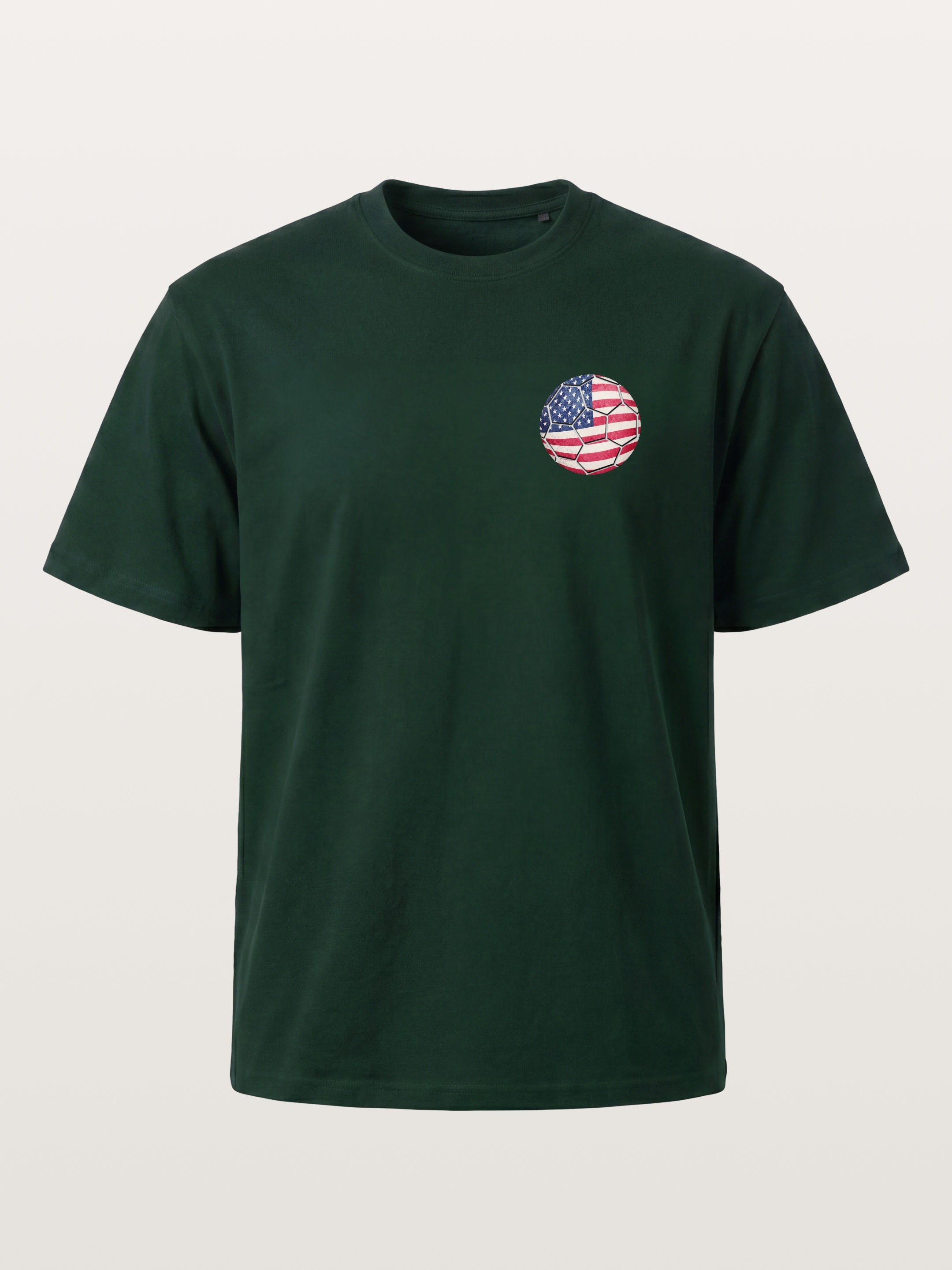 USA Flag Soccer Ball Art Gildan T-shirt
