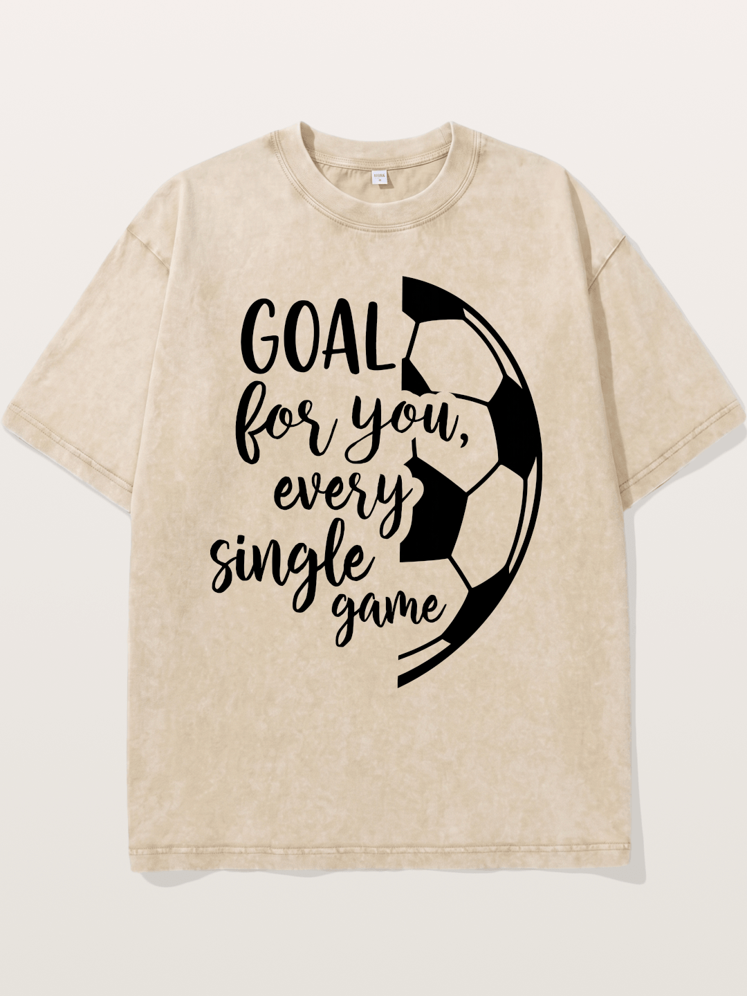 Goal For You Soccer Script Card Washed T-shirt