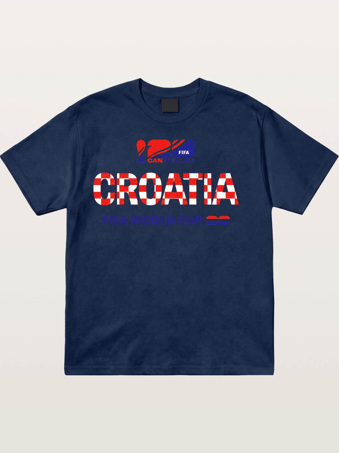 Croatia 2026 World Cup Typo Cotton T-shirt