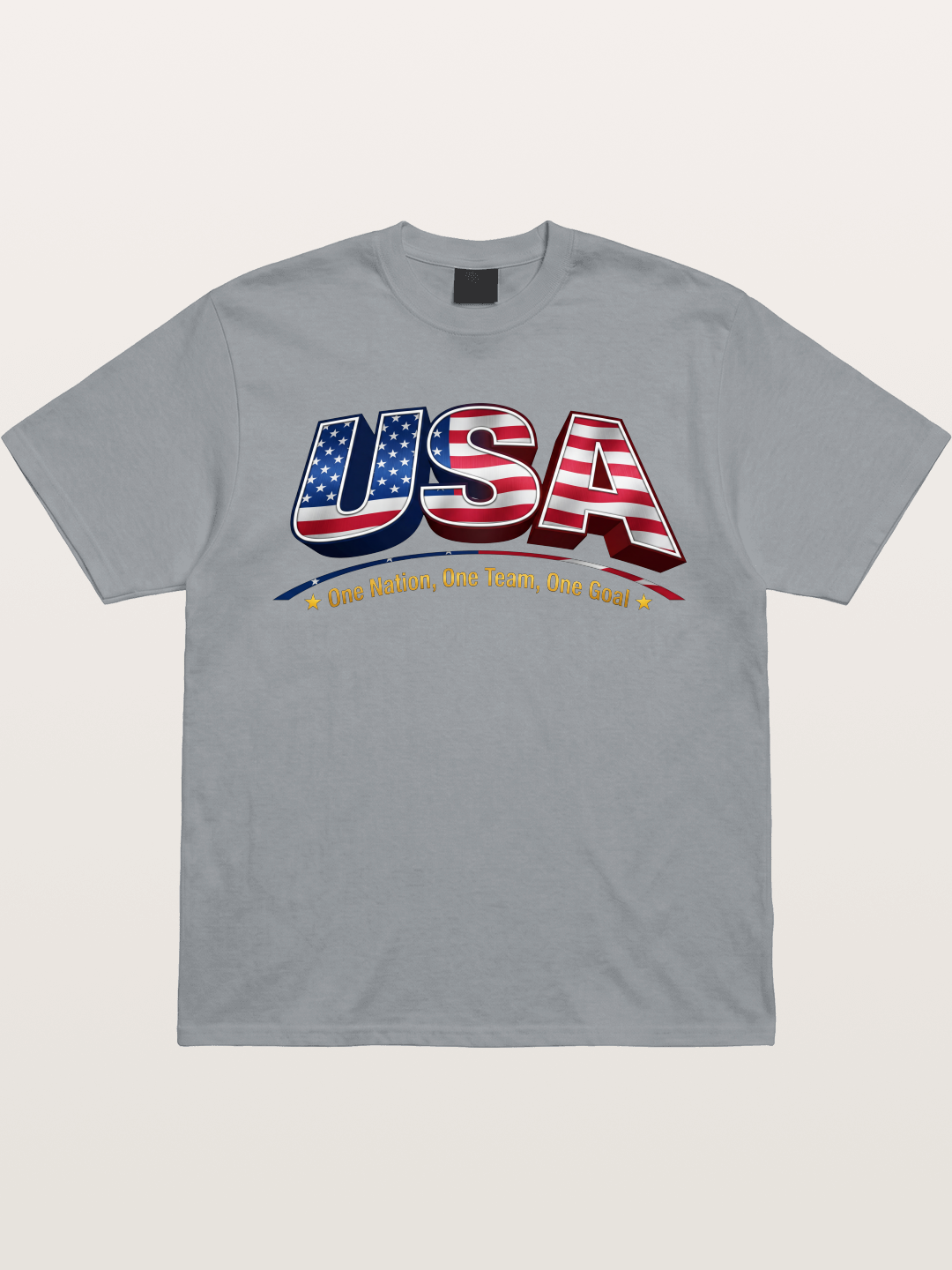 USA Flag 3D Letter World Cup Gildan T-shirt