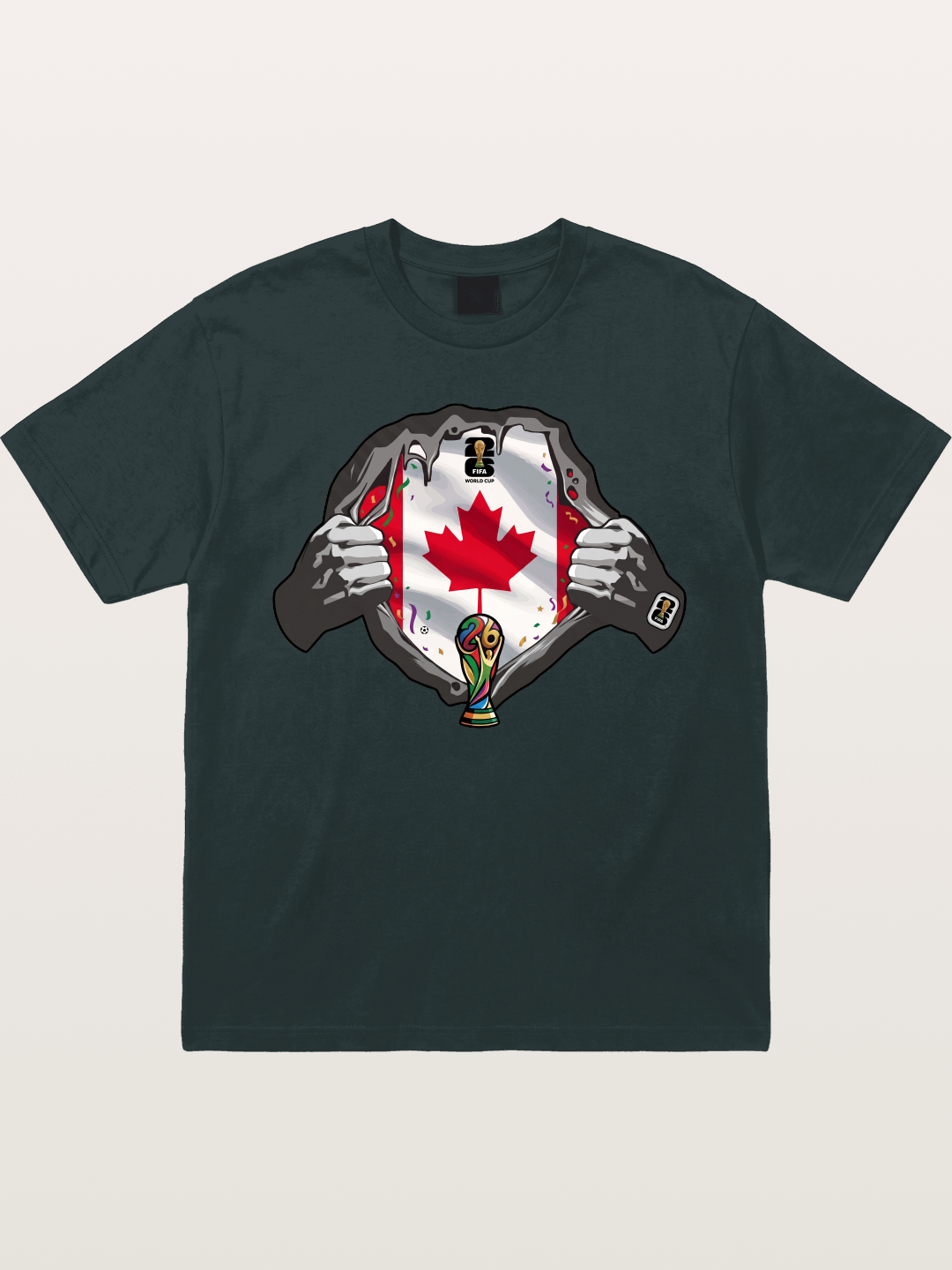 Canada Flag World Cup Poster Gildan T-shirt