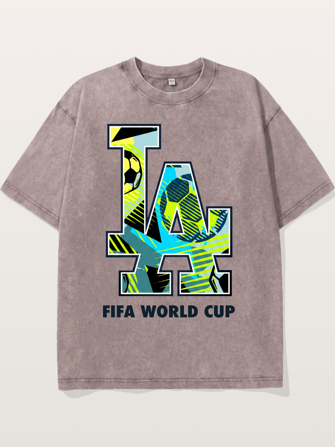 FIFA WC LA Geometric Soccer Fill Washed T-shirt