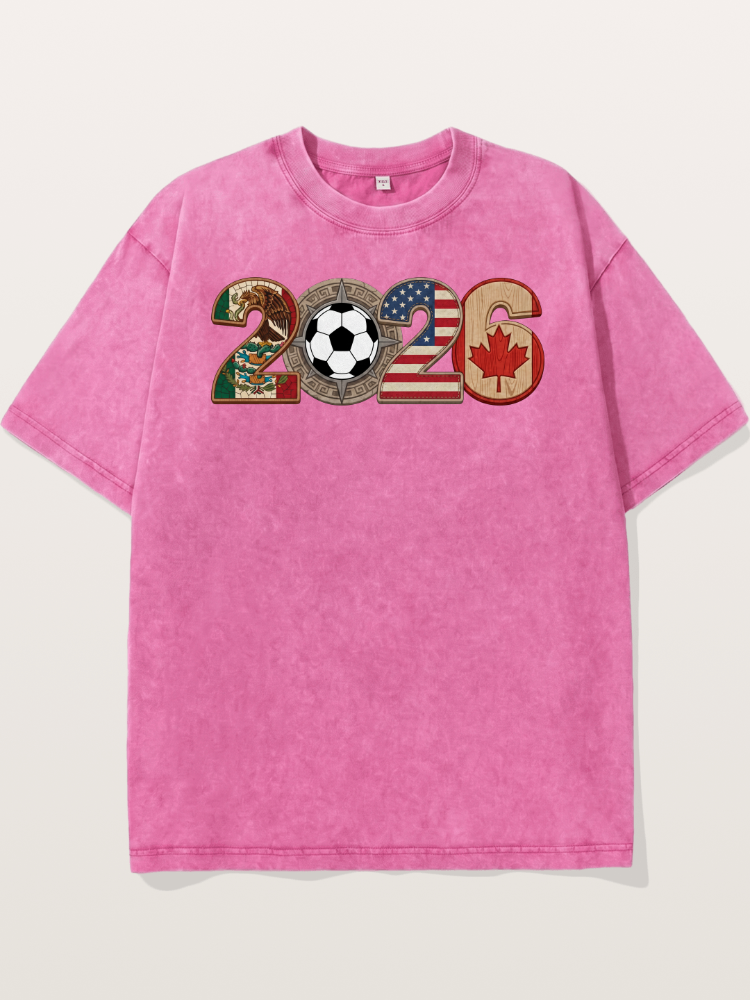 2026 WC Tribal Flag Design Washed T-shirt
