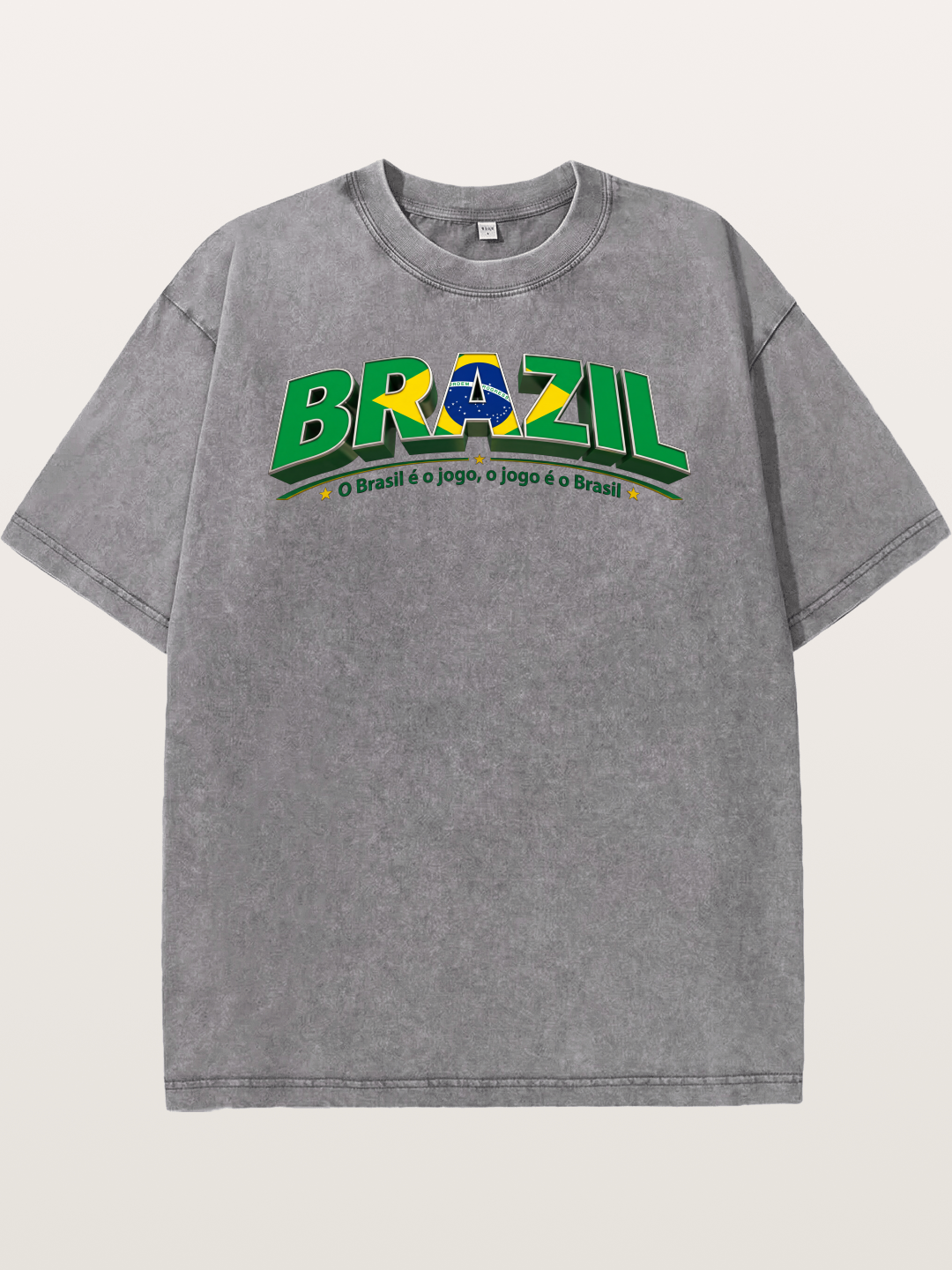 Brazil Retro Team Logo WC Washed T-shirt