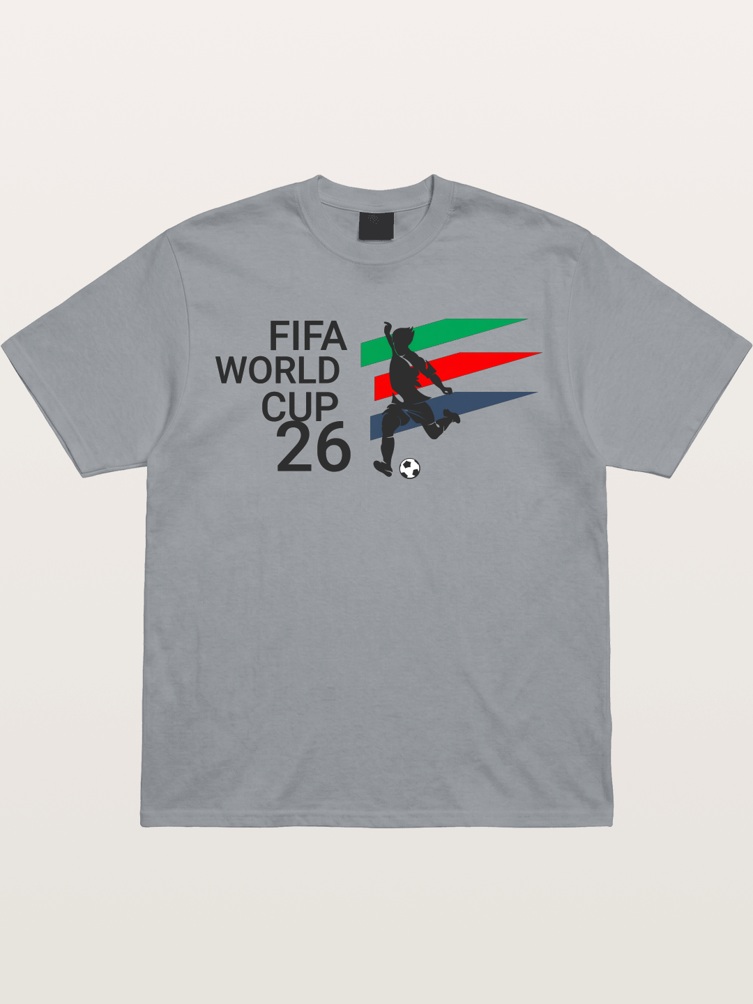 2026 WC Soccer Player Color Stripes Gildan T-shirt