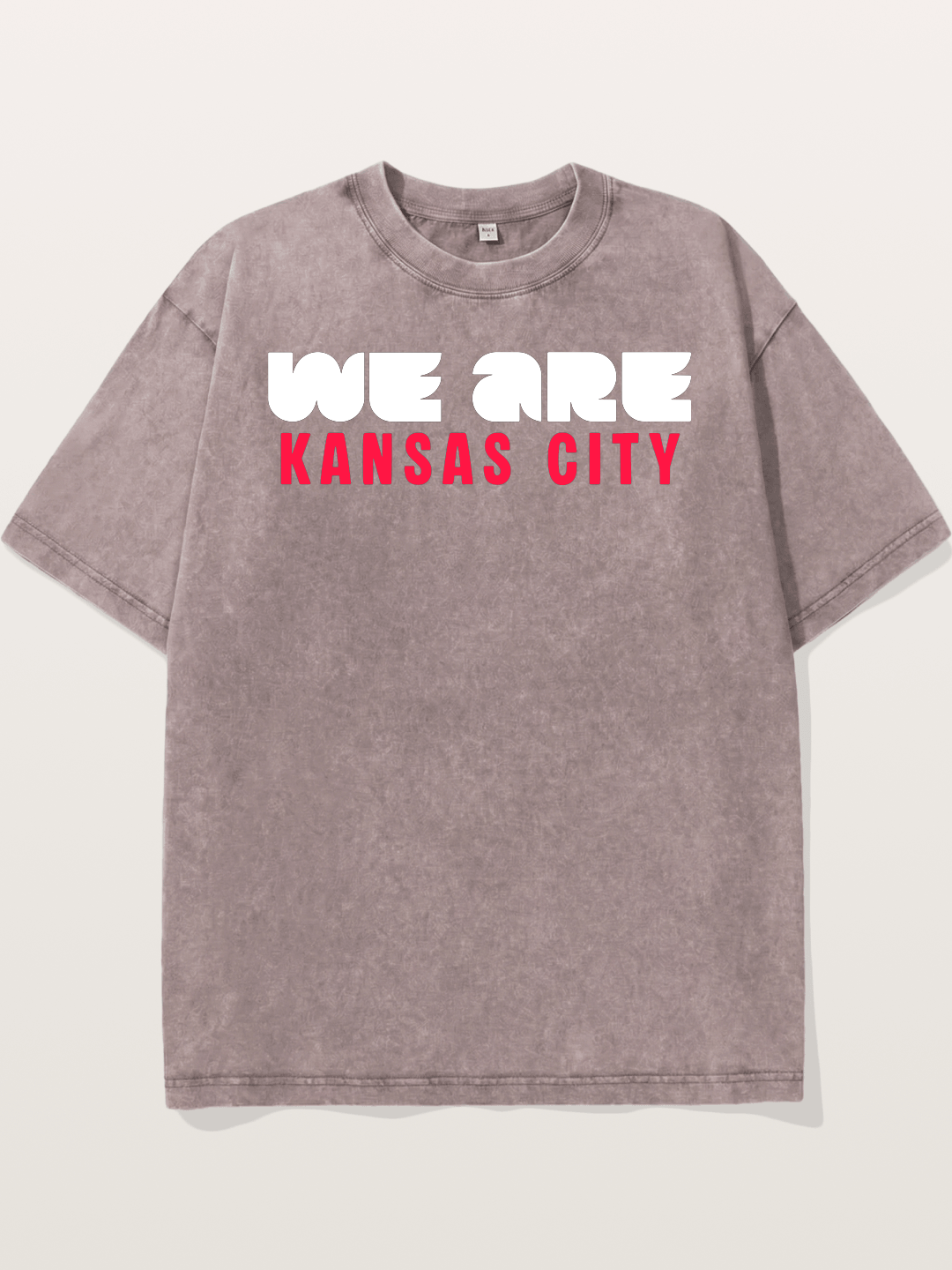 Kansas City Red Block Letters Washed T-shirt