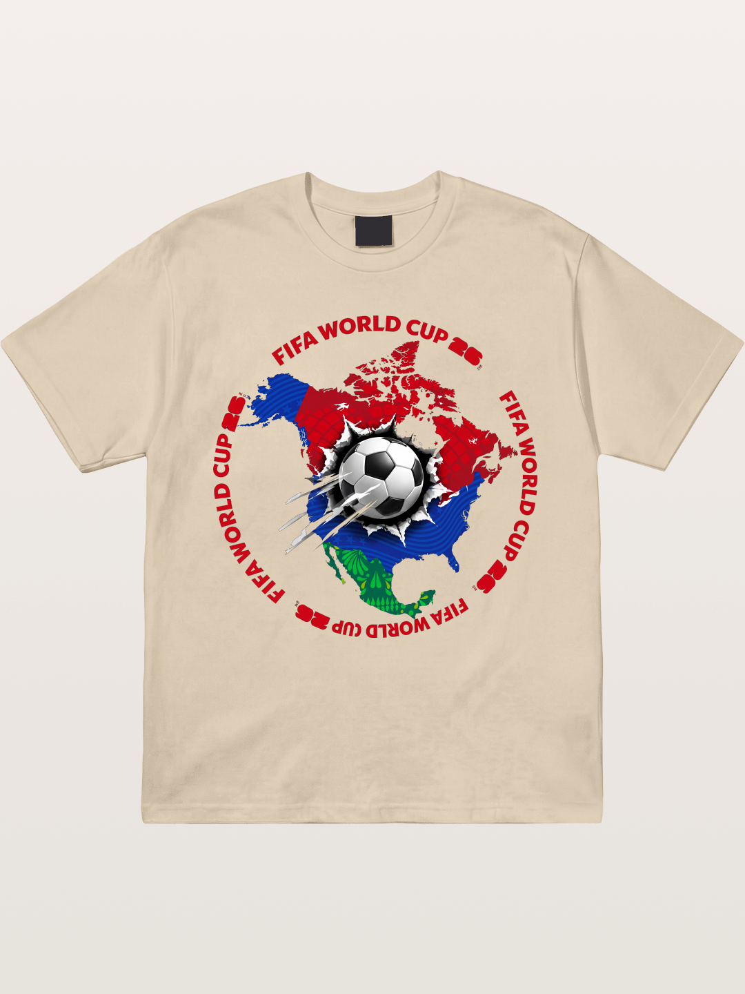 Soccer Ball Americas Burst Design Gildan T-shirt