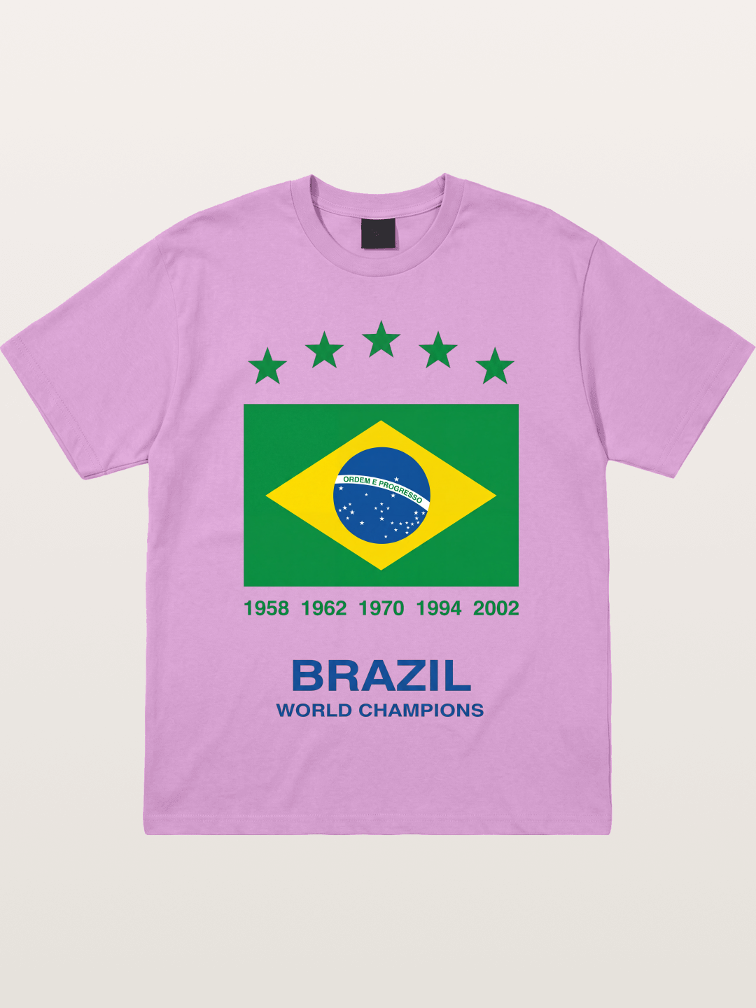Brazil World Champions Flag Card Gildan T-shirt