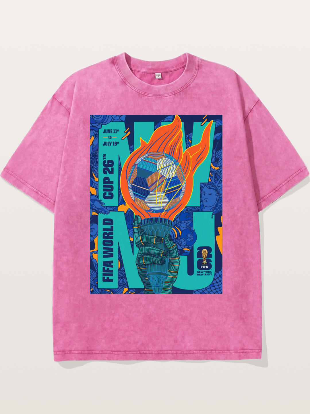 NYNJ WC 2026 Liberty Torch Soccer Washed T-shirt