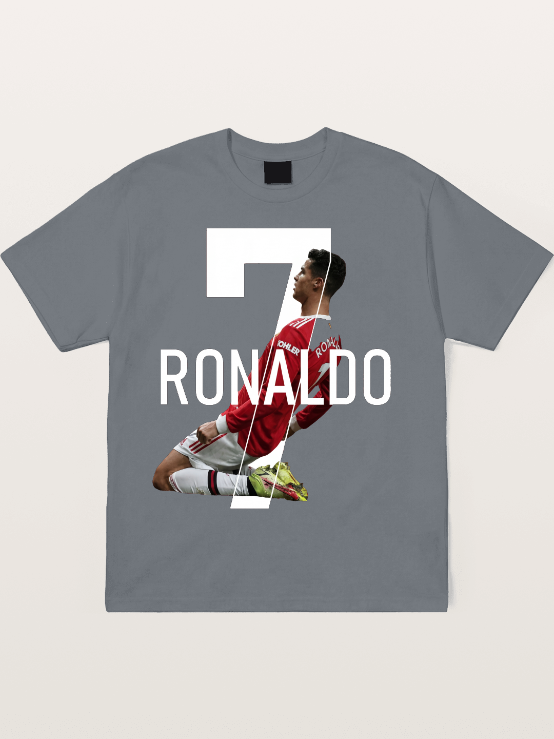 Ronaldo Red Jersey Celebration Pose Cotton T-shirt