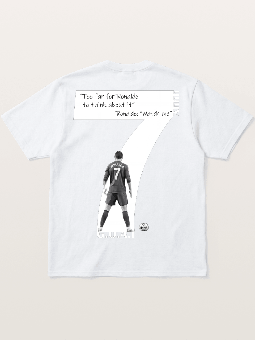 Ronaldo #7 Watch Me Quote Cotton T-shirt