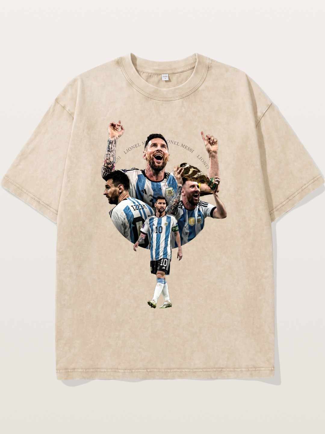Messi World Champion Montage Washed T-shirt