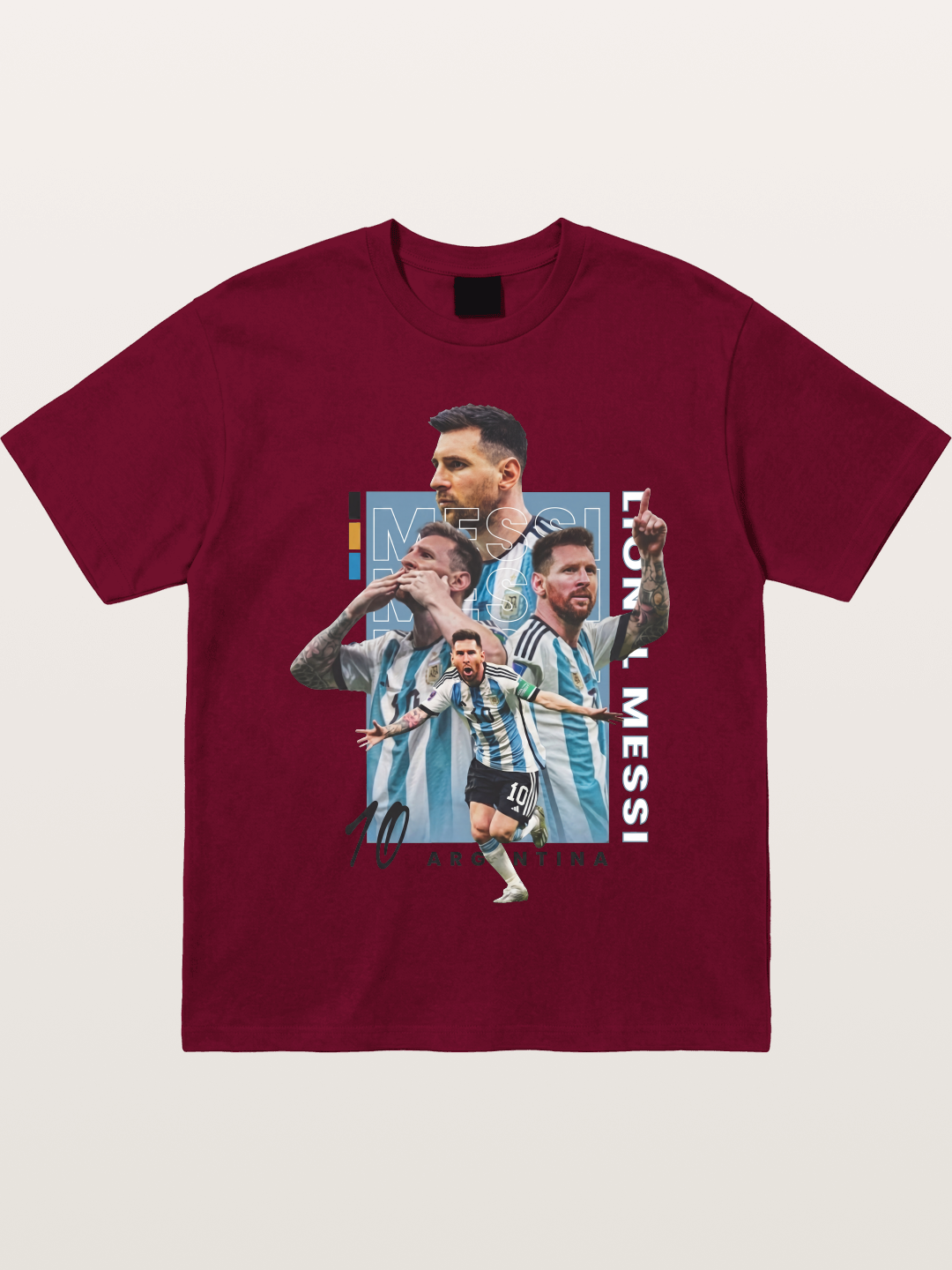 Messi Argentina Layered Collage Gildan T-shirt
