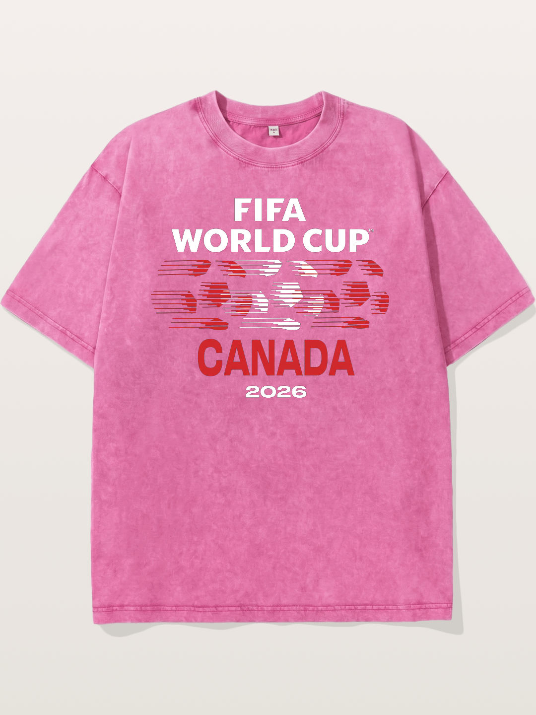 Canada WC 2026 Speed Text Design Washed T-shirt