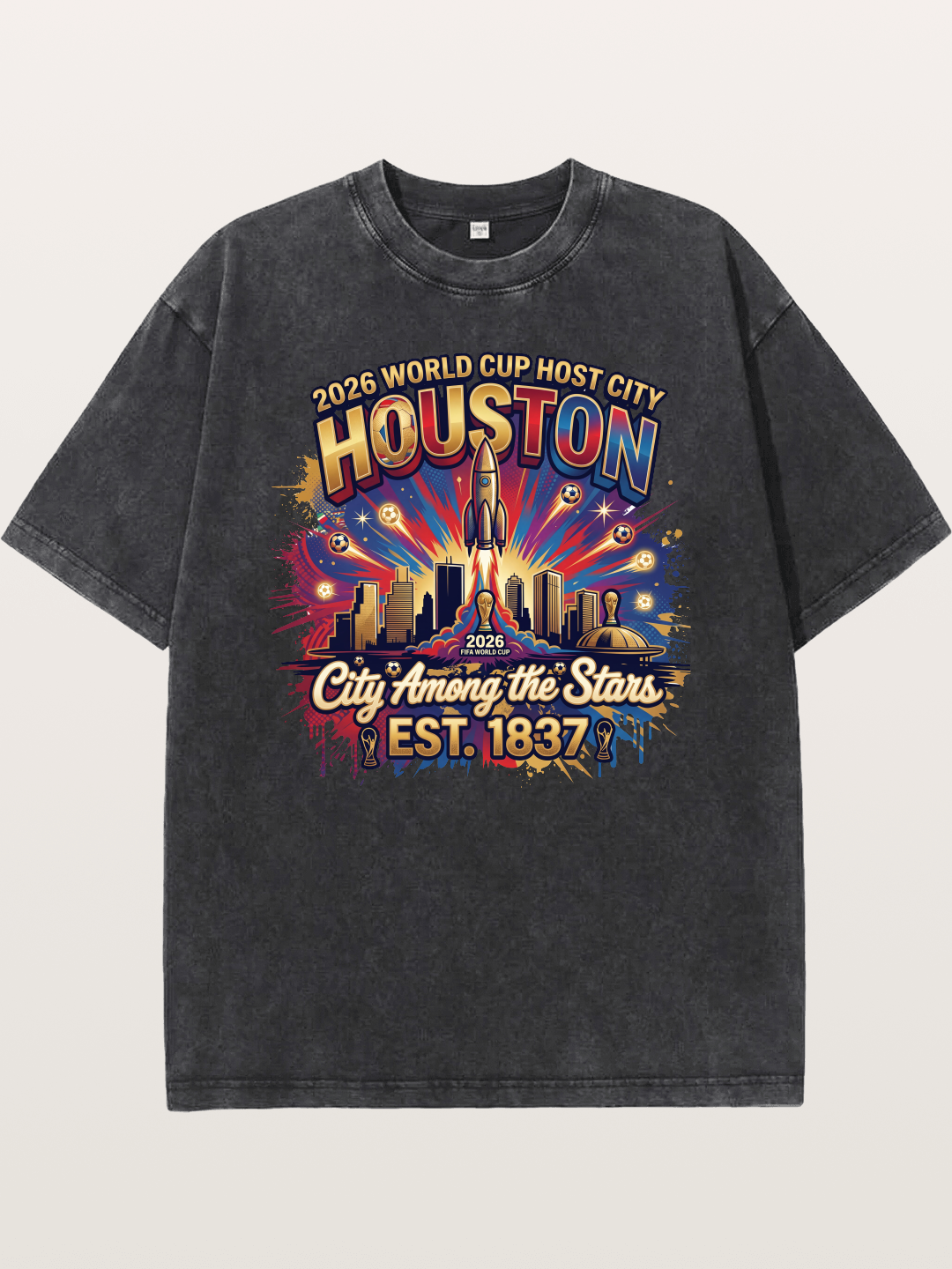 Houston 2026 Host City Art Washed T-shirt