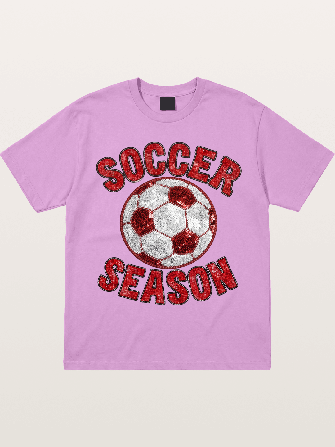 Glitter Soccer Season Badge Gildan T-shirt