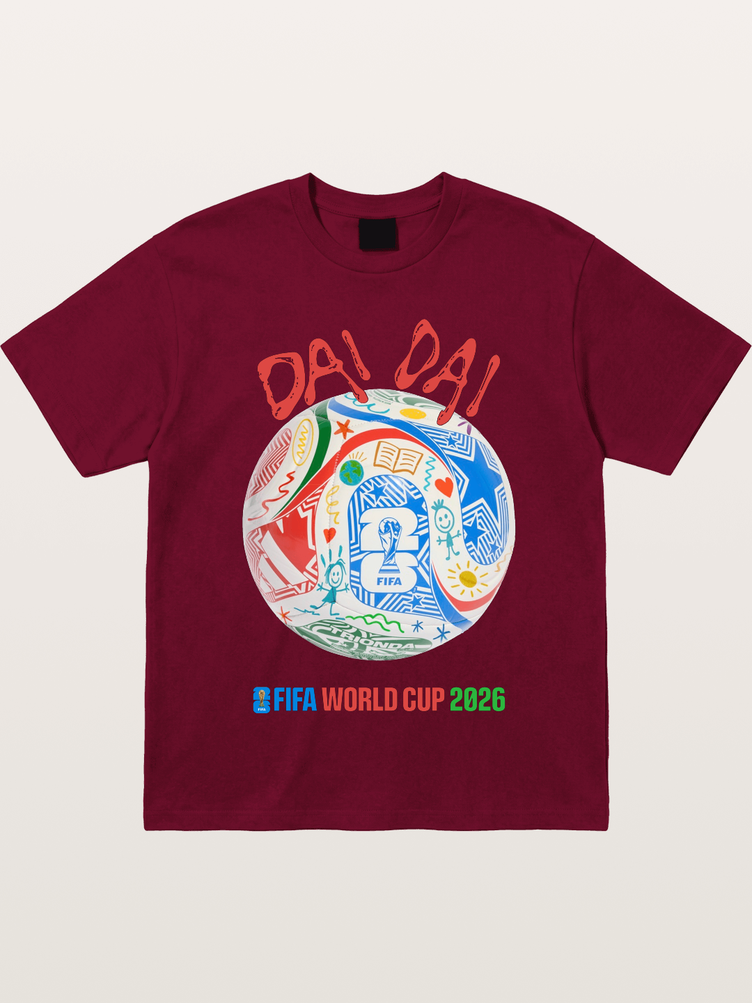 FIFA World Cup 2026 Doodle Soccer Ball Gildan T-shirt