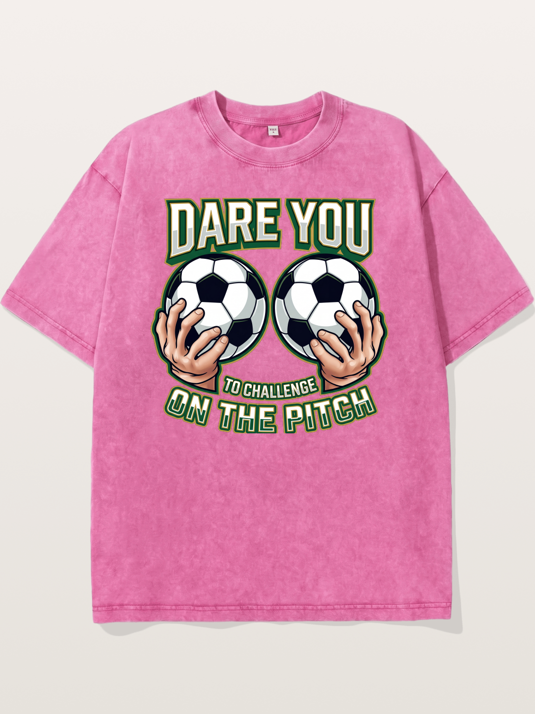 Dare You Challenge Pitch Art Washed T-shirt