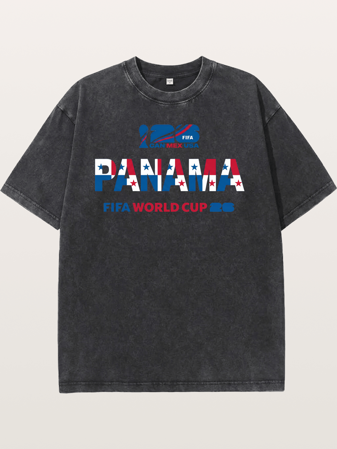 Panama 2026 Flag-Inspired Graphic Washed T-shirt