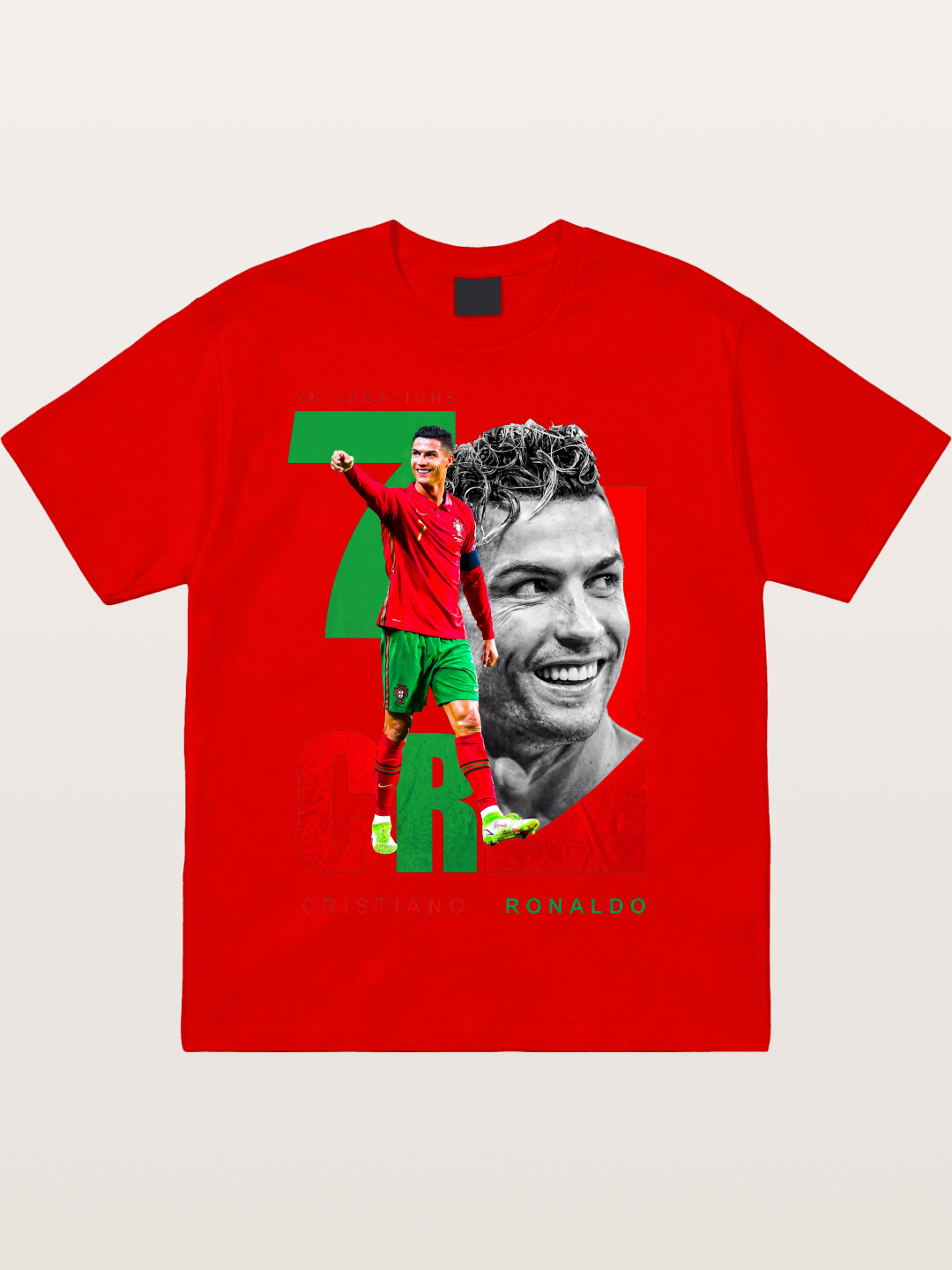 Ronaldo Portugal Dual Montage Cotton T-shirt