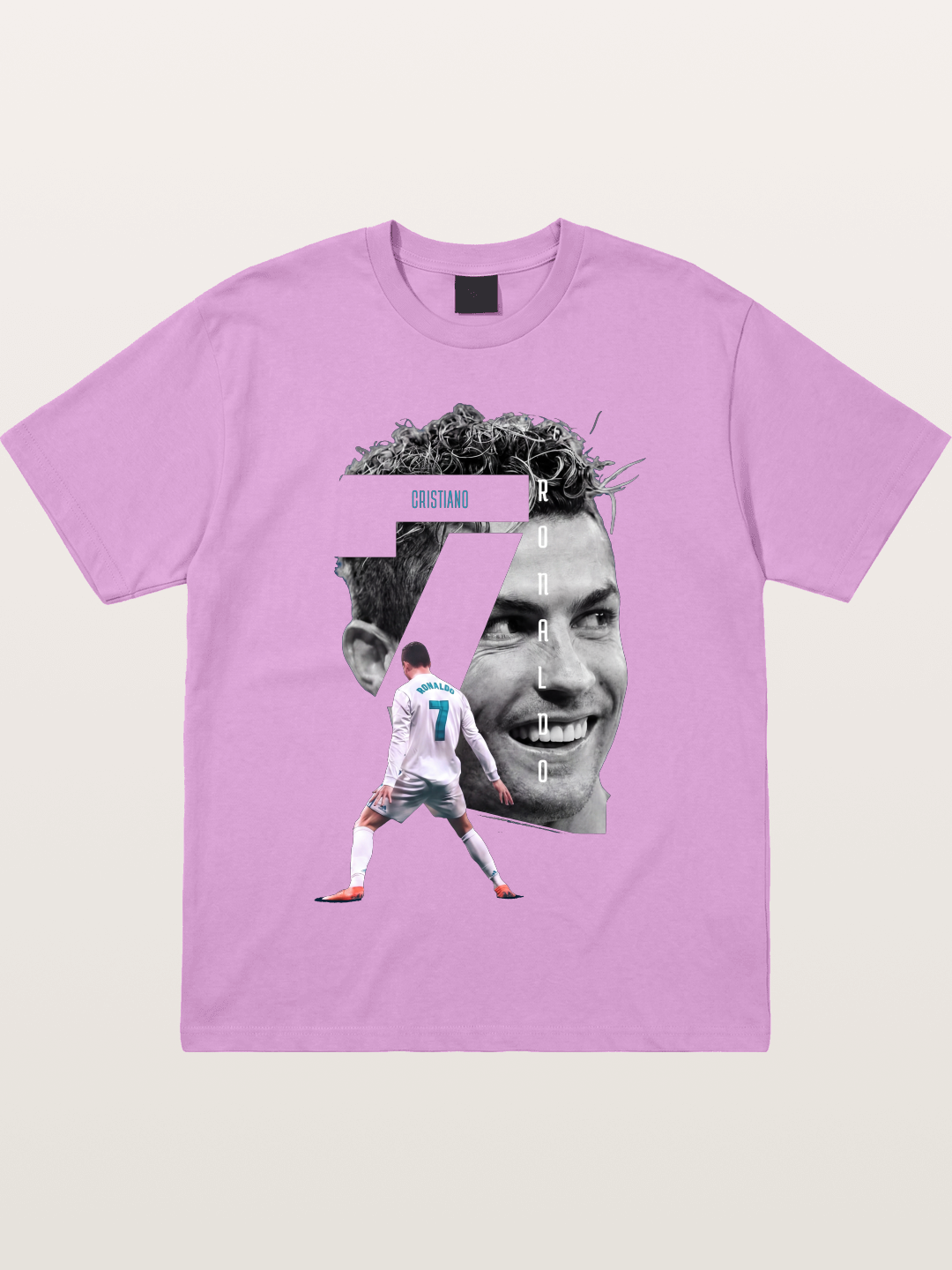 Cristiano Ronaldo 7 Number Montage Gildan T-shirt