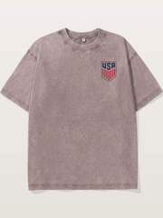 USA Soccer Stars Stripes Crest Washed T-shirt