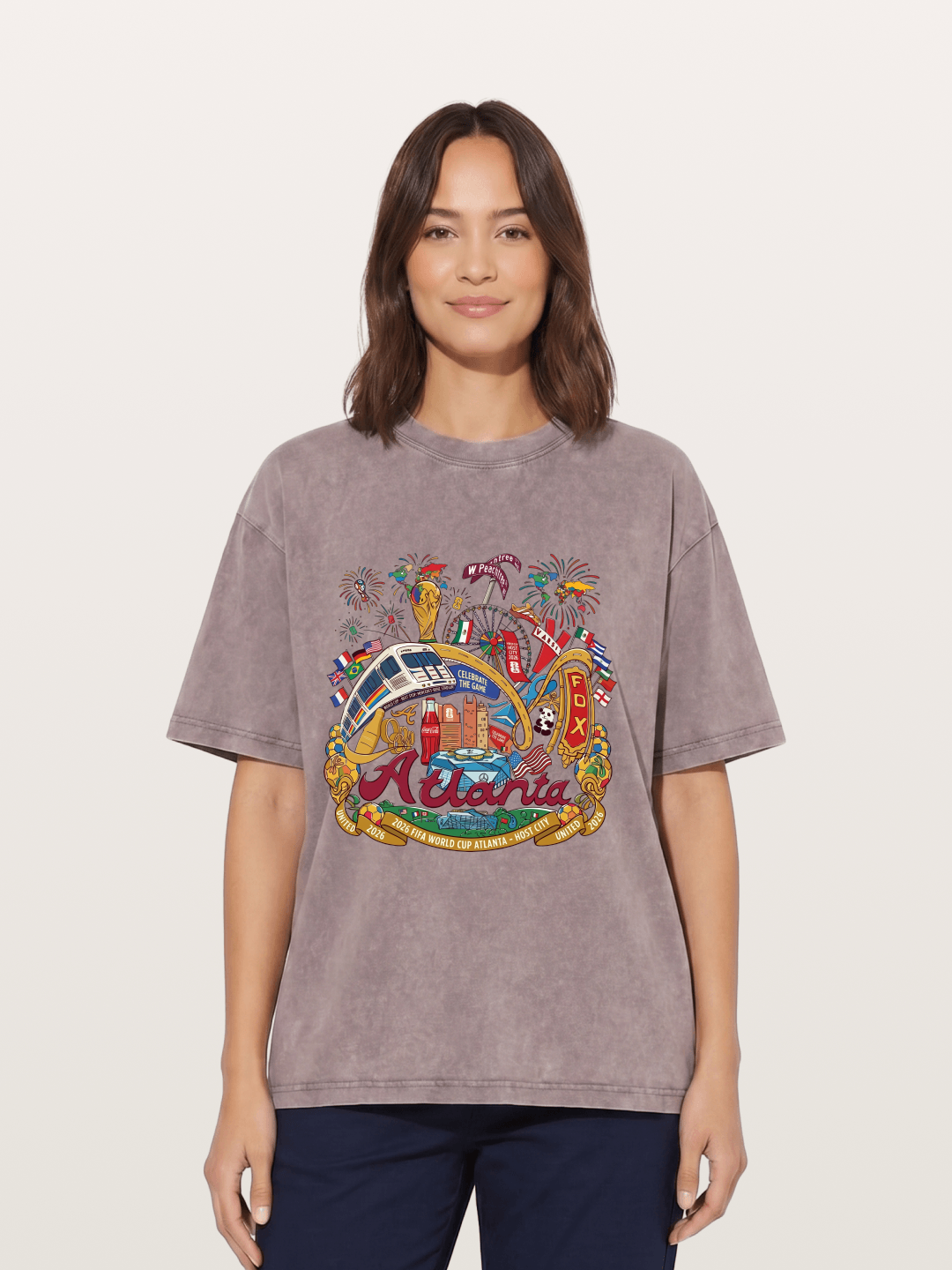 Atlanta 2026 World Cup Poster Washed T-shirt