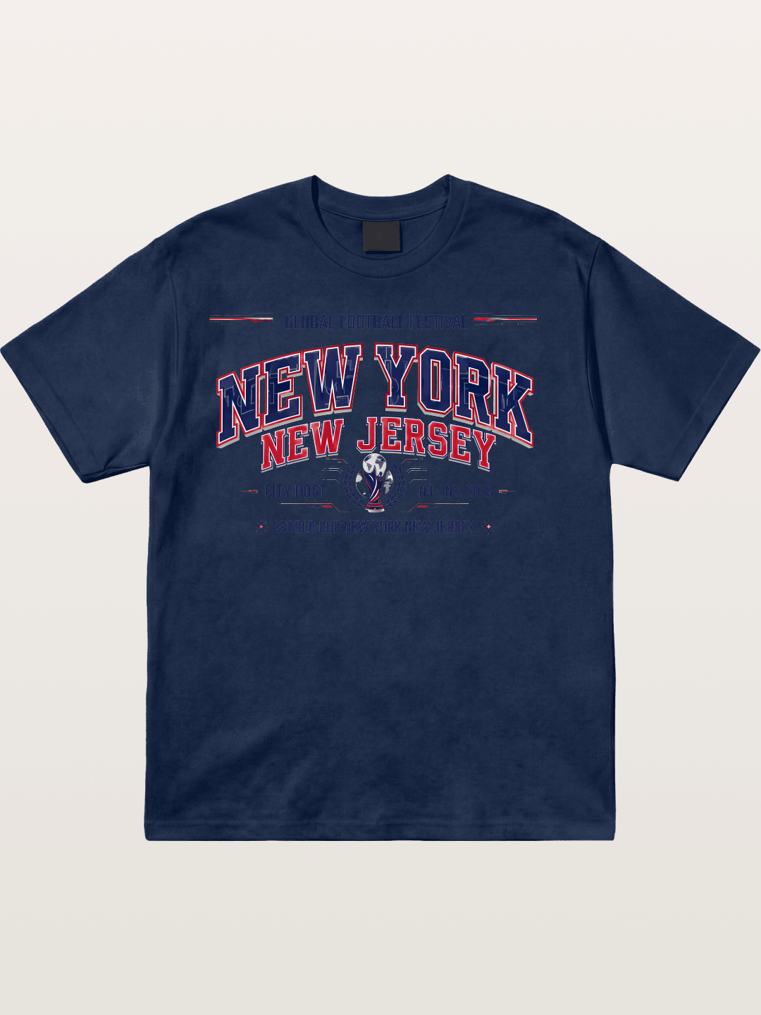 NYC New Jersey 2026 WC Badge Cotton T-shirt