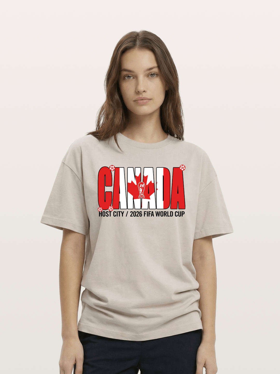 Canada 2026 World Cup Typography Cotton T-shirt
