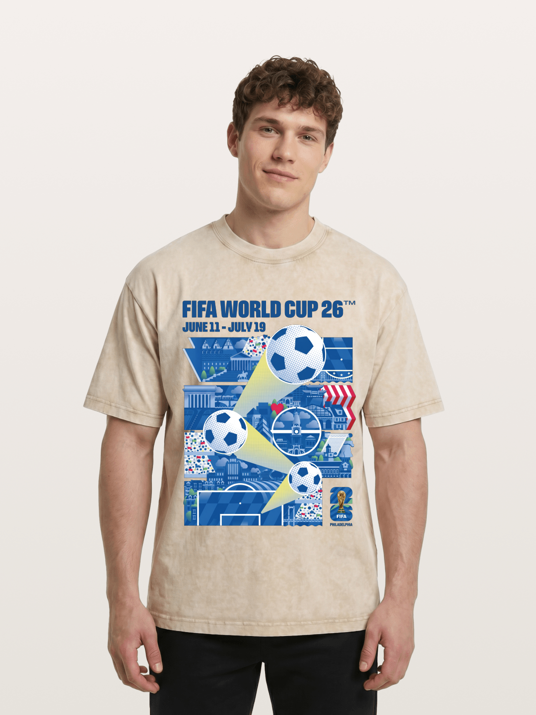 2026 WC Schedule & Landmarks Washed T-shirt