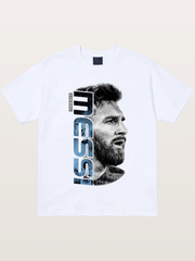 Messi Vertical Typography Art Gildan T-shirt