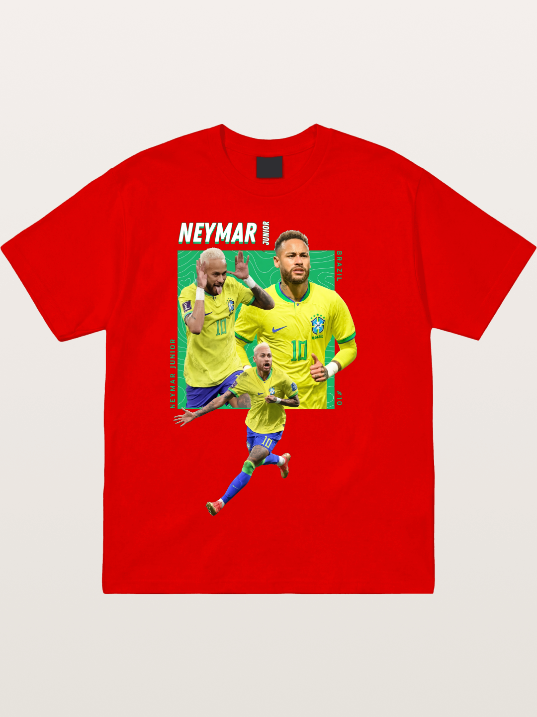Neymar Collage Brazil Poster Cotton T-shirt