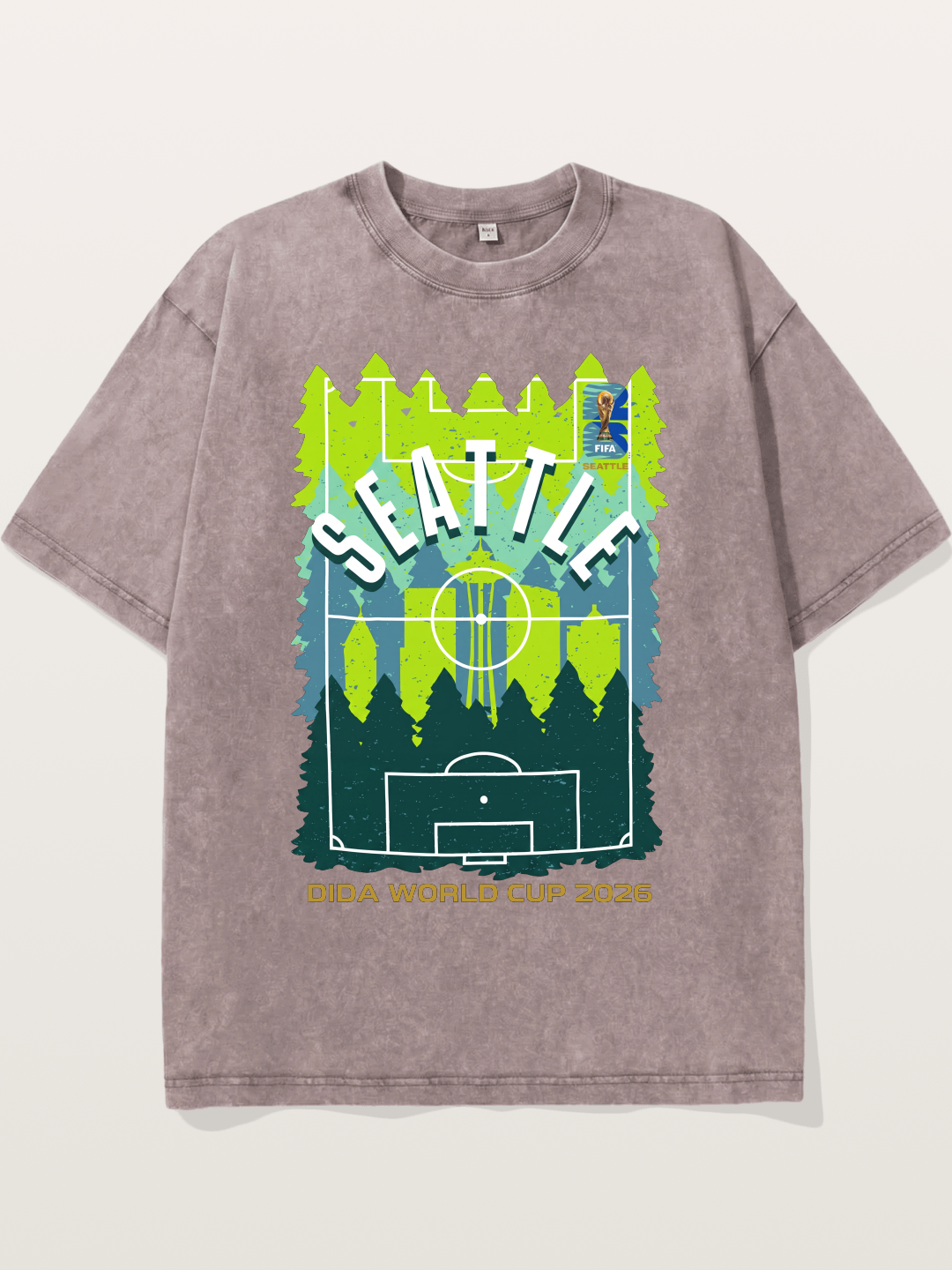 Seattle WC 2026 Forest Soccer Pitch Washed T-shirt