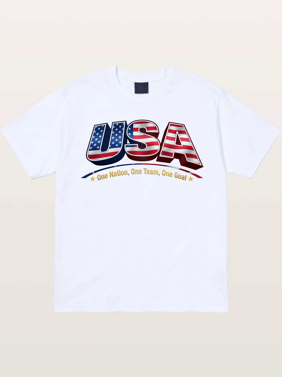 USA Flag 3D Letter World Cup Gildan T-shirt