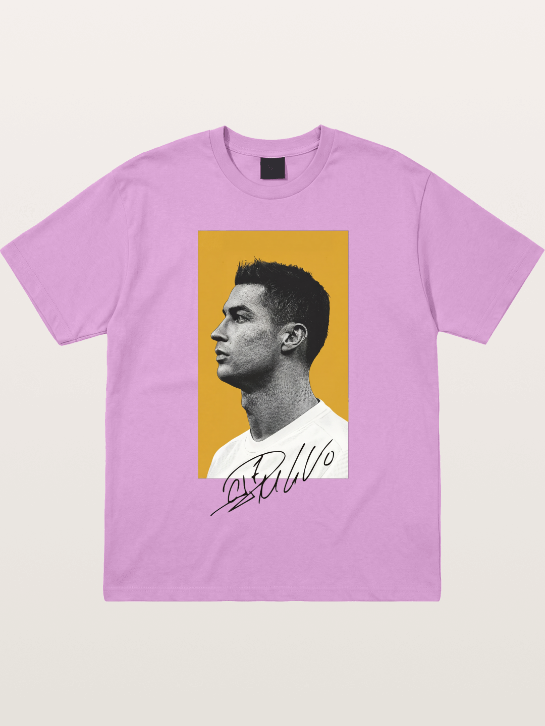 Ronaldo Gold Background Portrait Gildan T-shirt