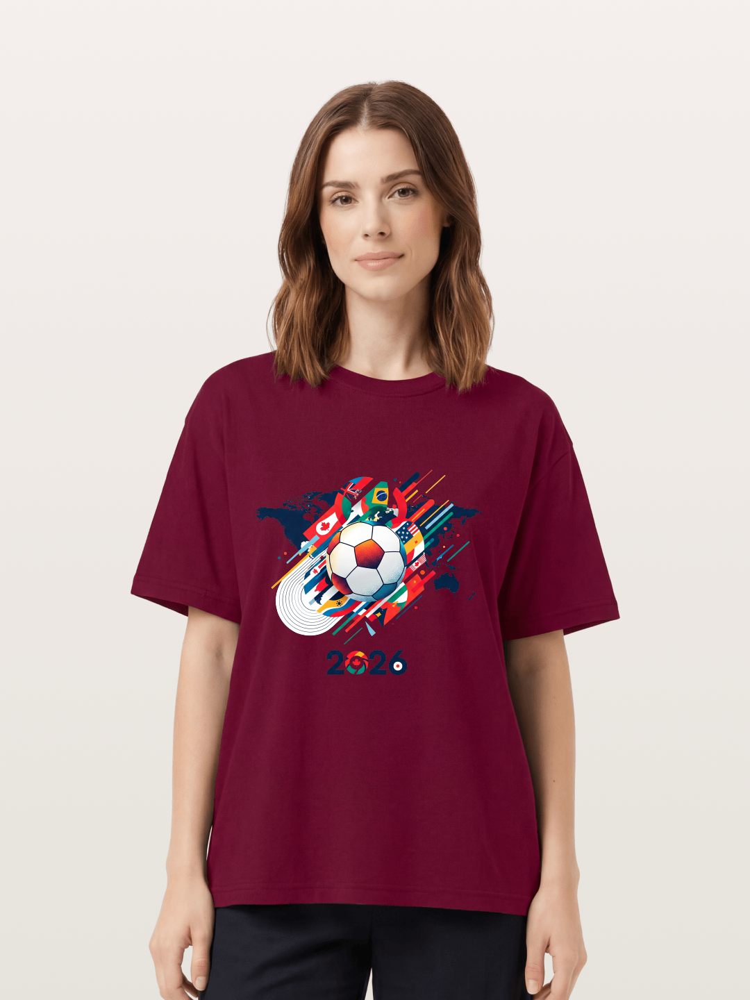 World Cup 2026 Global Flags Print Gildan T-shirt
